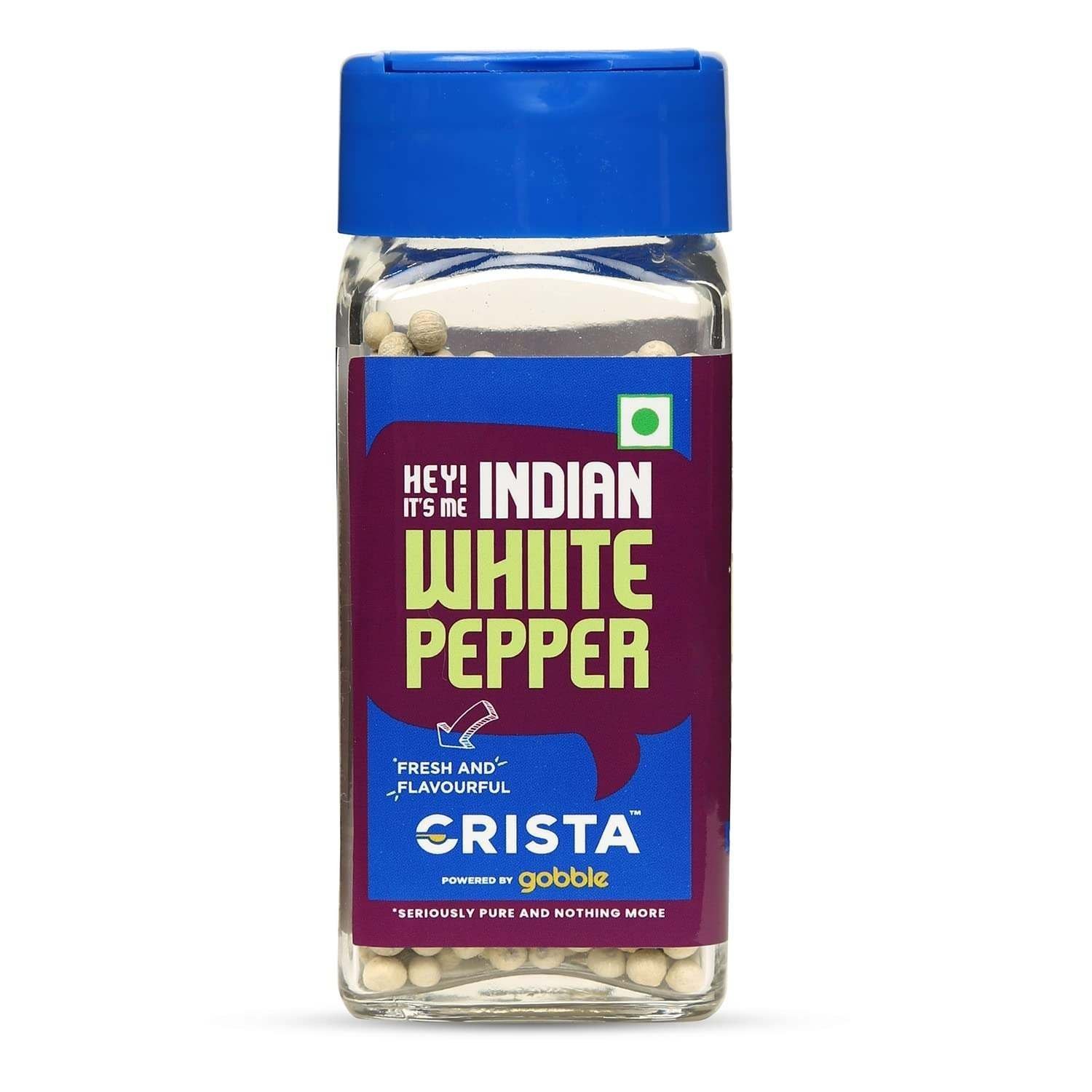 uk61Ap4QvqDqL-1-1.jpg CRISTA White Pepper Seeds | Safed Mirch Sabut | High Volatile Oil Content | Zero added Colours, Fillers, Additives & Preservatives | Farm Fresh, Dried & Natural | 50 gms - Image 1