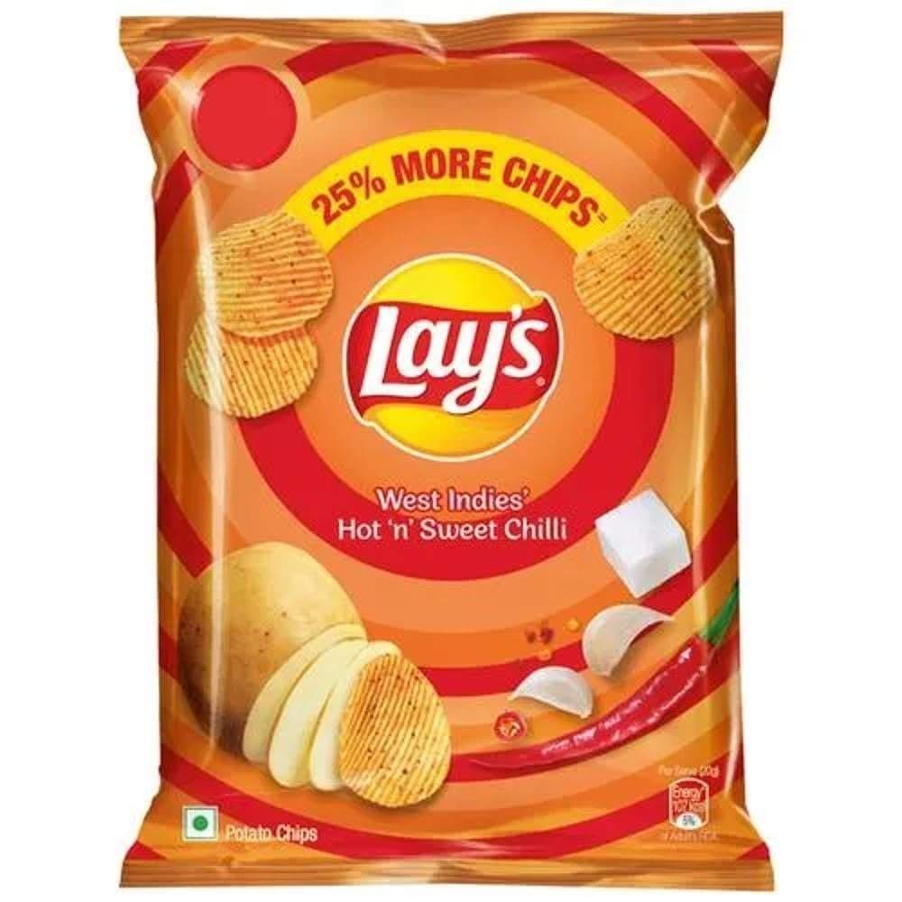 uk61Avcwja1BL-1.jpg Lay's West Indies Hot and Sweet Crunchy Chilli Chips, 66gm - Fast UK Delivery - Image 1