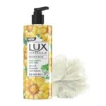 Lux Botanicals Bright Skin Shower Gel, Natural Extracts, No Paraben, Free Loofah, 450 ml - Fast UK Delivery