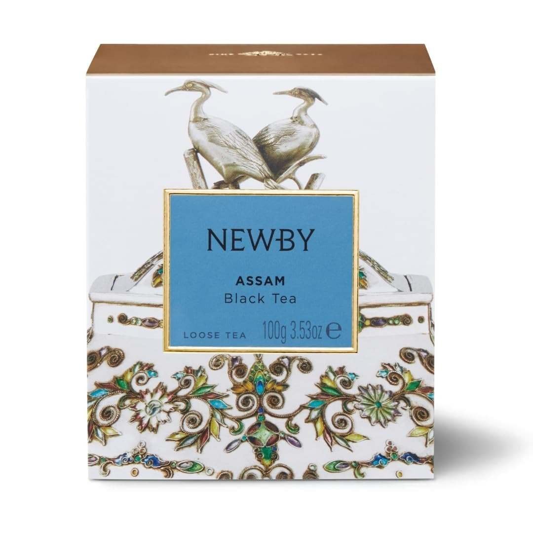 uk61BRO8iB27L-1.jpg Newby Assam Tea Loose Leaf | Heritage Collection | Premium Golden-Tipped Black Tea Leaves | Single Origin | Full Bodied and Malty with Hints of Sweet Honey | 100 GMS - Fast UK Delivery - Image 1