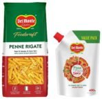 Del Monte Food Craft Penne Pasta, 1kg & Delmonte Del Monte Pizza & Pasta Sauce Spout Pack, 400g - Fast UK Delivery