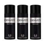 DENVER Black Code Deo - 150GM (Pack of 3) | Long Lasting Deo Spray for Men - Fast UK Delivery