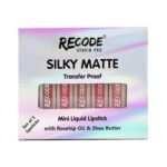 Recode Silky Matte | Multicolor 5 Shades of Liquid Lipstick Combo Pack | Long Lasting 12Hrs | 5x1.25ml | Goodness Extracts of Rosehip & Shea Butter - Fast UK Delivery