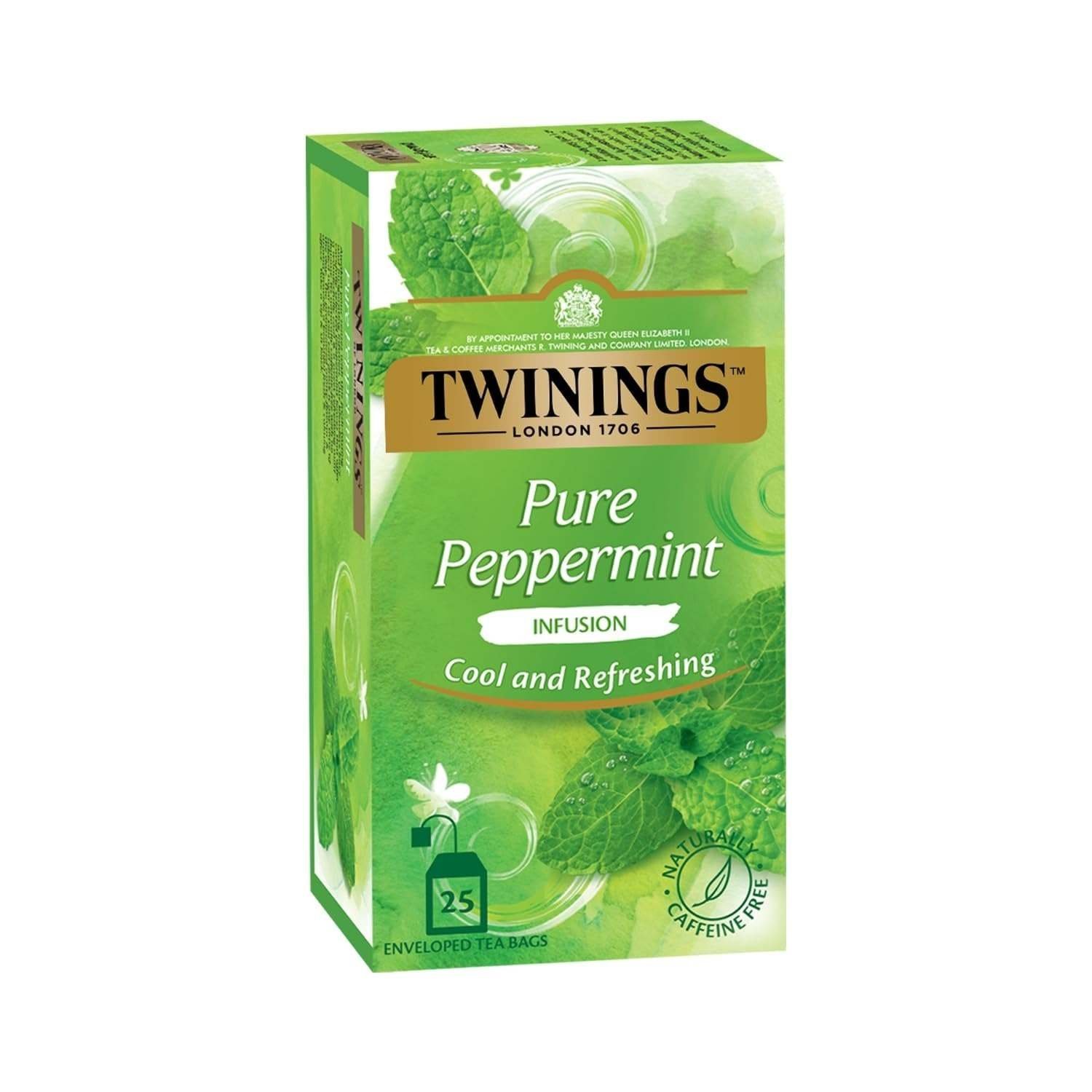 uk61CSaGPESpL-1.jpg Twinings Peppermint, 25 Tea Bags, Green Tea, 50 Gram - Fast UK Delivery - Image 1