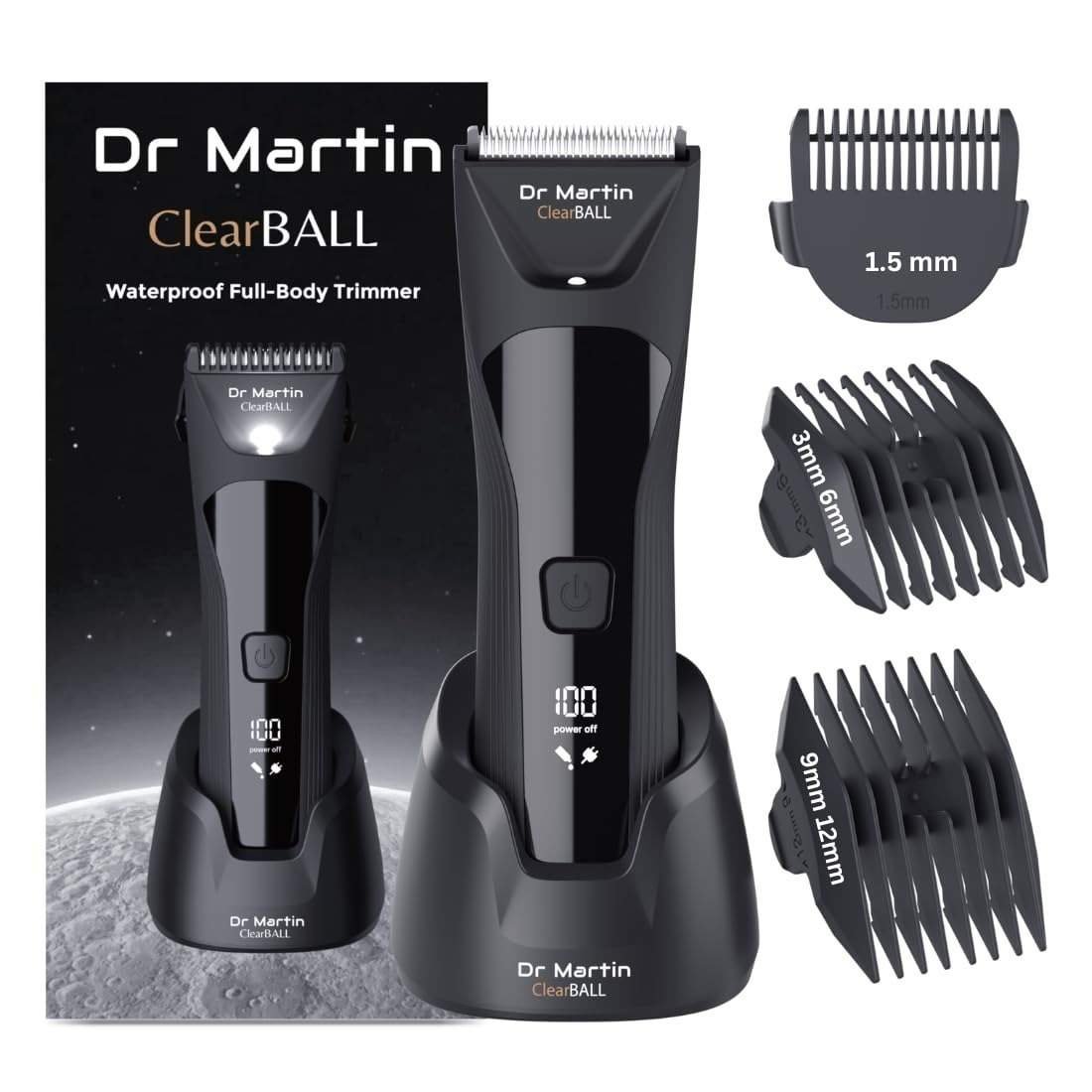 uk61DCHtIYwTL-1.jpg Manspot Groin Hair Trimmer For Men, Electric Ball Trimmer/Shaver, Replaceable Ceramic Blade Heads, Waterproof Wet/Dry Groin & Body Shaver Groomer, 90 Minutes Shaving After Fully Charged (Clearball) - Fast UK Delivery - Image 1