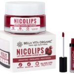 Bella Vita Organic Kiss-Proof 4.5 ml 18-hr Stay Waterproof Intense Moisturisation Pink Pout NicoLips Lip Scrub Balm Brightening Dark Lips for Dry Lips/Smoker/Chapped Lip - Fast UK Delivery