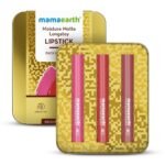 Mamaearth Moisture Matte Long Stay Lipstick Minis Gift Set - Bright and Bold | 8 Hour Moisture Lock | Up to 12-Hour Long Stay | Smudge Proof | Travel-Friendly| Gifting For Valentine's Day, Birthday, Anniversary & Special Occasions | Premium Gift Pack - Fast UK Delivery