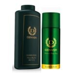 DENVER Hamilton Deo - 165ML & Hamilton Talc - 300GM (Combo Set of 2) | Long Lasting Deodorant Spray for Men & Boys - Fast UK Delivery