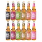 Coolberg Non Alcoholic Beer Assorted Flavors 330ml Glass Bottle - Pack of 12 (330ml x 12) Peach, Mint, Malt, Cranberry, Ginger & Strawberry - Fast UK Delivery