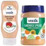Veeba Thousand Island Dressing, 300g & Veeba Carrot and Cucumber Sandwich Spread, 250g - Fast UK Delivery