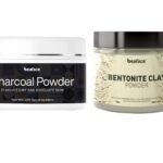 Beaface Combo Pack Charcoal Activated Powder Skin Deep Cleanser - 100gm Bentonite Clay Powder Acne Remover - 100gm (Pack-2)