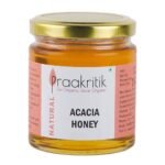 Praakritik Natural Acacia Honey, Pure Natural & Unfiltered Organic, Raw, Ayurvedic, Unheated, Unpasteurized & Unprocessed, 250 Grams - Fast UK Delivery