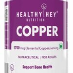HealthyHey Nutrition Chelated Copper Gluconate - Highly Bioavailable Form - Non-GMO, Gluten Free -120 Veg. Capsules - Fast UK Delivery