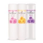 Enchanteur Romantic Perfumed Talc for Women, 250g with Roses & Jasmine & Perfumed Talc for Women, 250g with Roses, Muguets & Cedarwood & Alluring Perfumed Talc Roses and Exotic Irises, 250 g - Fast UK Delivery