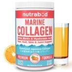 Nutrabud Japanese Marine Collagen Powder Supplement for Women,Men|No Added Sugar|Supports Skin Radiance,Healthy Hair,Nails & Joints|Hydrolyzed Collagen Peptides (Orange,200 grams) - Fast UK Delivery