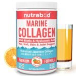 Nutrabud Japanese Marine Collagen Powder Supplement for Women,Men|No Added Sugar|Supports Skin Radiance,Healthy Hair,Nails & Joints|Hydrolyzed Collagen Peptides (Orange,200 grams) - Fast UK Delivery
