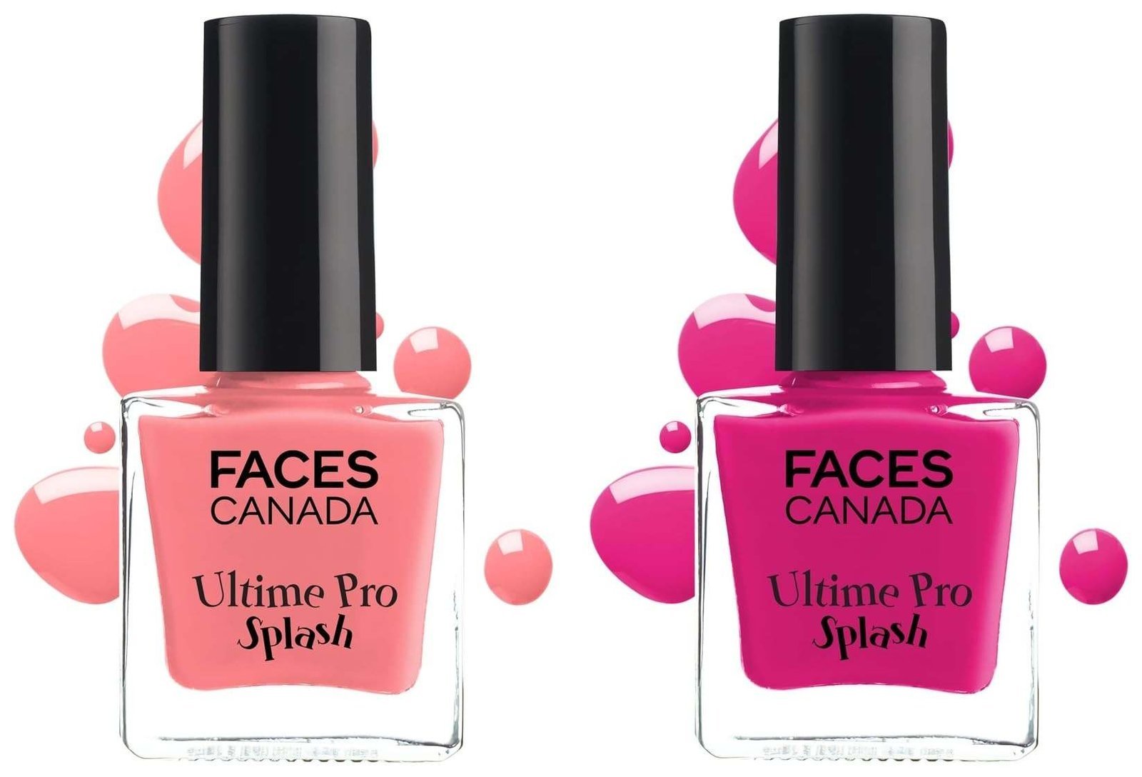 uk61FimbnvwfL-1.jpg FACESCANADA Splash Glossy Finish Nail Enamel, Ballerina 201, 8 Ml & Splash Glossy Nail Enamel, Pink Flemenco 21, 8 Ml - Fast UK Delivery - Image 1