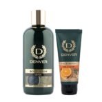 DENVER Detox Body Wash With Activated Charcoal - 325ML + Oil Clear Face Wash With Vitamin C - 50GM (Combo Pack of 2) | Detox Formula Body Bath Gel For Men | Goodness of Vitamin C & Green Tea - Fast UK Delivery