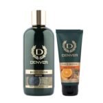 DENVER Detox Body Wash With Activated Charcoal - 325ML + Oil Clear Face Wash With Vitamin C - 50GM (Combo Pack of 2) | Detox Formula Body Bath Gel For Men | Goodness of Vitamin C & Green Tea - Fast UK Delivery