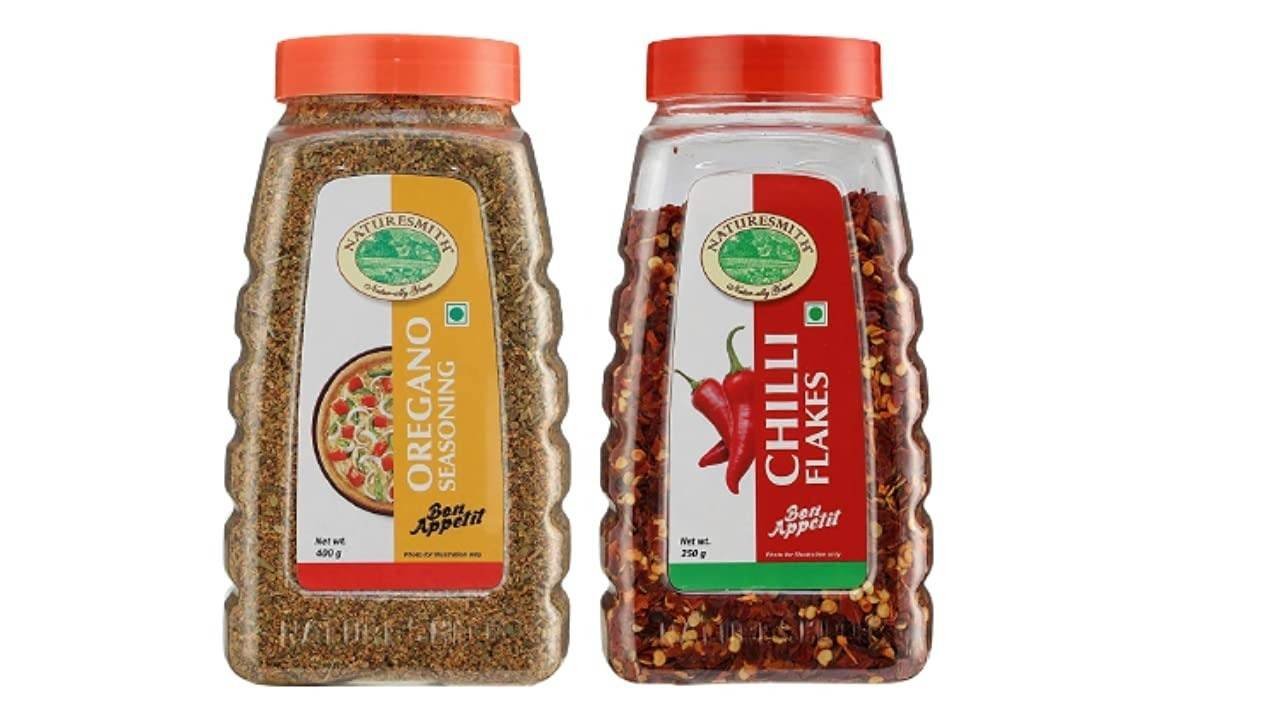 uk61Fwh0AilQL-1-1.jpg Nature Smith Chilli Flakes 250g and Oregano Seasonings 400g Combo - Fast UK Delivery - Image 1