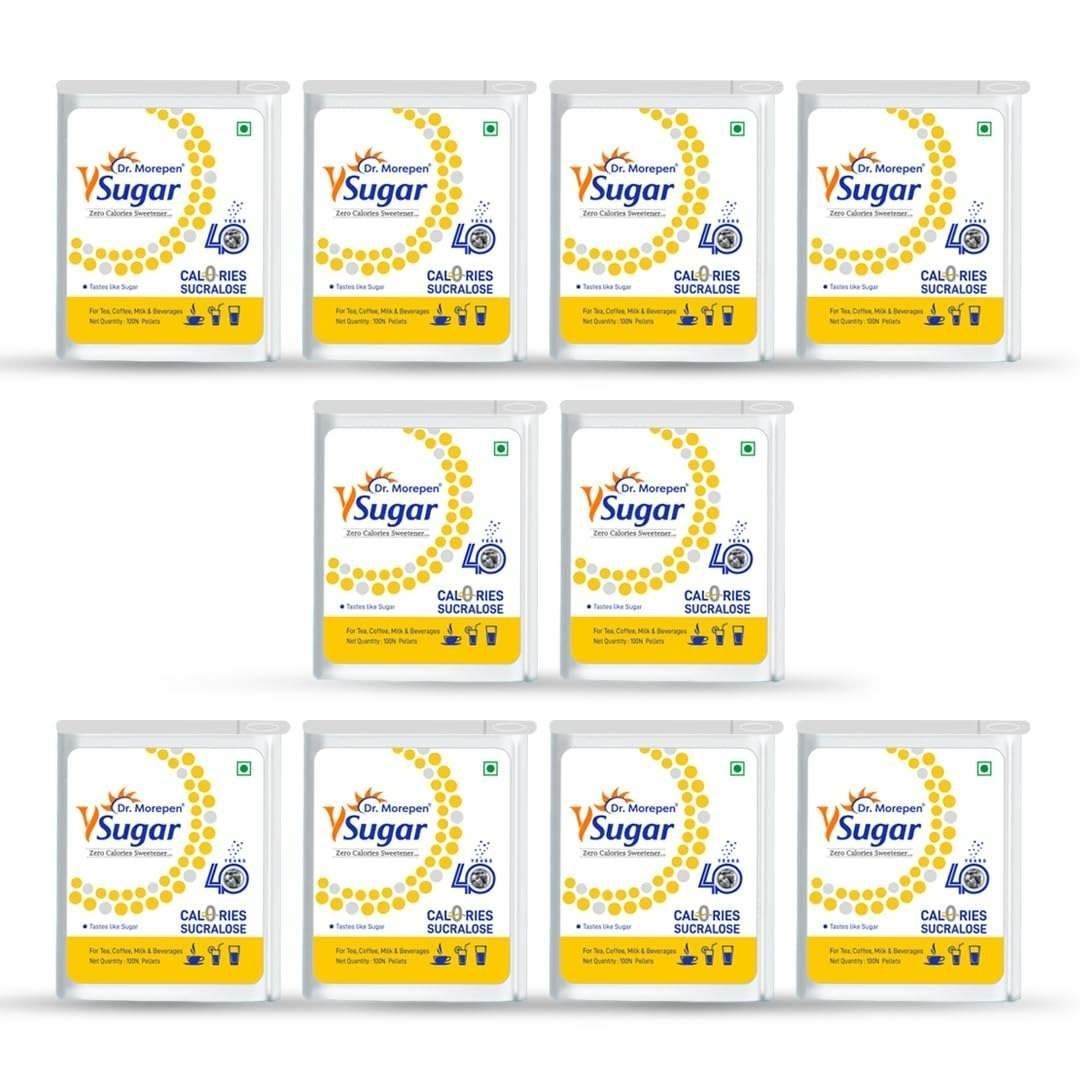 uk61G8IMM365L-1-1.jpg Dr. Morepen Y Sugar Pellets (Sucralose) | 100% Safe | Sweet like Sugar but with zero calories | 100% Natural Sweetener (Pack of 10) - Fast UK Delivery - Image 1