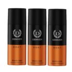 DENVER G O A T Black Code Deo -150ML Each (Pack of 3)| Long Lasting Deodorant Spray For Men - Fast UK Delivery