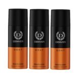 DENVER G O A T Black Code Deo -150ML Each (Pack of 3)| Long Lasting Deodorant Spray For Men - Fast UK Delivery