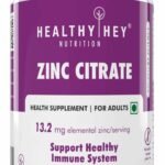 HealthyHey Nutrition Zinc Citrate, Supports Immune and Immunity - 120 Veg Capsules - Fast UK Delivery