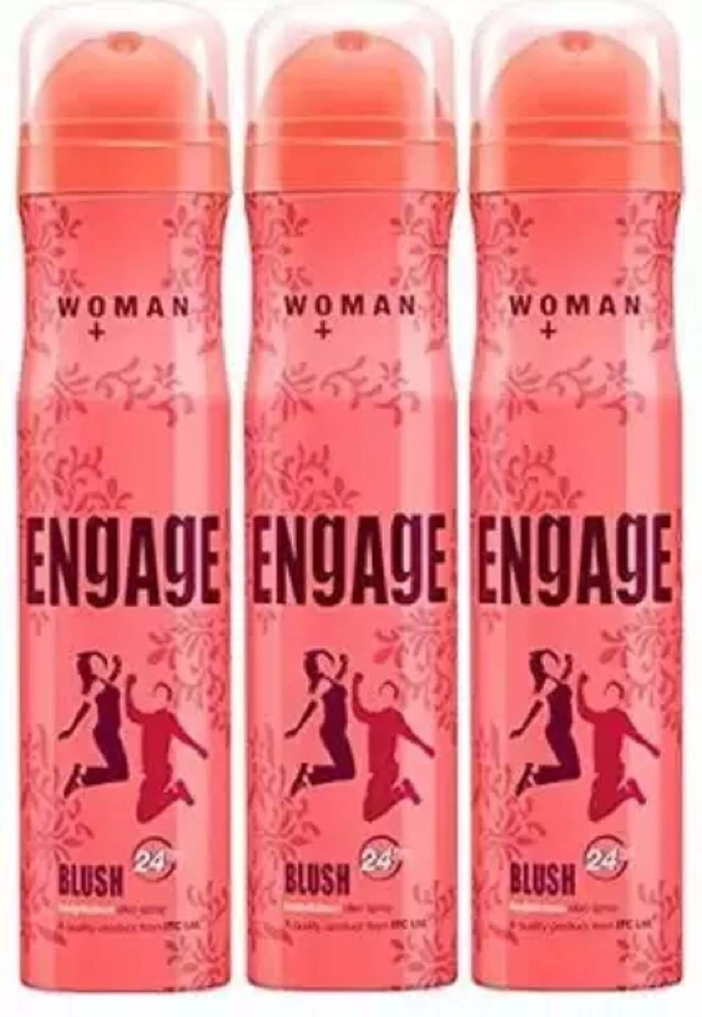 uk61H9rz5UikS-1-1.jpg Engage Blush Deo 165 Ml Each - (495 Ml Pack Of 3) Fresh Deodorant Spray - For Women (495 Ml, Pack Of 3) - Fast UK Delivery - Image 1