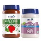 Veeba Pasta-Pizza Sauce,525 Grams & Garlic Mayonnaise Pet Bottle,250 Grams - Pack of 2 - Fast UK Delivery