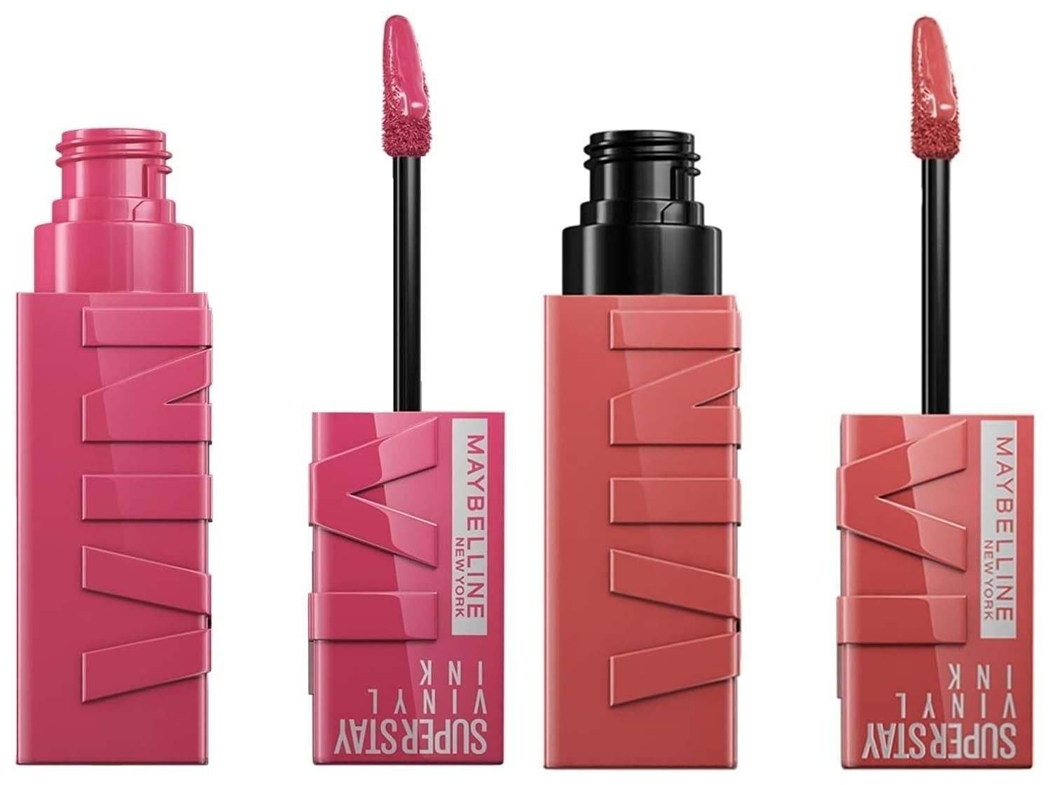 uk61HL5W2ZtOL-1.jpg Maybelline Superstay Vinyl Ink Liquid Glossy Lipstick, High Shine That Lasts For 16 Hrs, Enriched With Vitamin E & Aloe, Shade Coy And Irresistible, 4.2G Each (Combo Pack) - Fast UK Delivery - Image 1