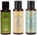 Kama Ayurveda Organic Sweet Almond Oil & Kama Ayurveda Extra Virgin Organic Coconut Oil - 50ml & Kama Ayurveda Organic Neem Oil, 50 ml - Fast UK Delivery