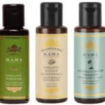 Kama Ayurveda Organic Sweet Almond Oil & Kama Ayurveda Extra Virgin Organic Coconut Oil - 50ml & Kama Ayurveda Organic Neem Oil, 50 ml - Fast UK Delivery