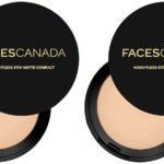 FACESCANADA Weightless Stay Matte Finish All Compact Powder, 9 g - Beige & Weightless Stay Matte Finish Compact Powder 9 g - Natural - Fast UK Delivery