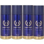 DENVER Pride Deo - 165ML Each (Pack of 4)| Long Lasting Deodorant Spray For Men - Fast UK Delivery