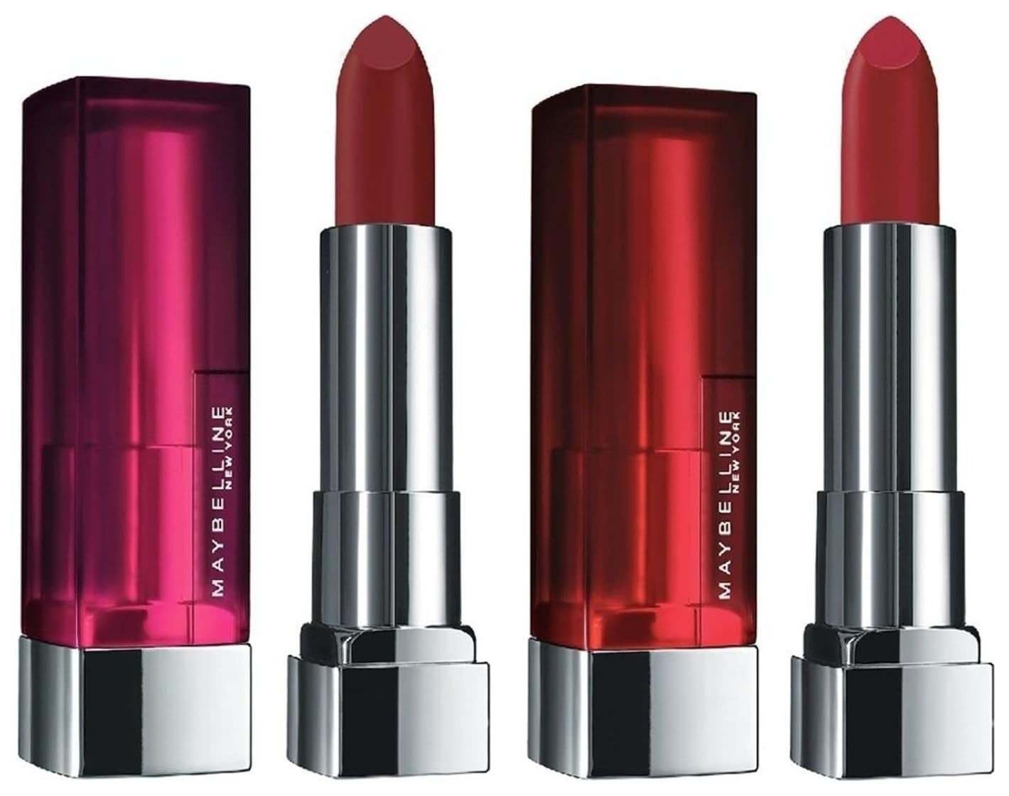 uk61JbCKq09VL-1.jpg Maybelline New York Color Sensational Creamy Matte Lipstick, 691 Rich Ruby, 3.9g and Maybelline New York Color Sensational Creamy Matte Lipstick, 696 Burgundy Blush, 3.9g - Fast UK Delivery - Image 1