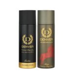 DENVER Caliber Deo & Sporting Club Rider Deo - 200ML Each(Combo Pack of 2) | Long Lasting Deo Body Spray - For Men - Fast UK Delivery
