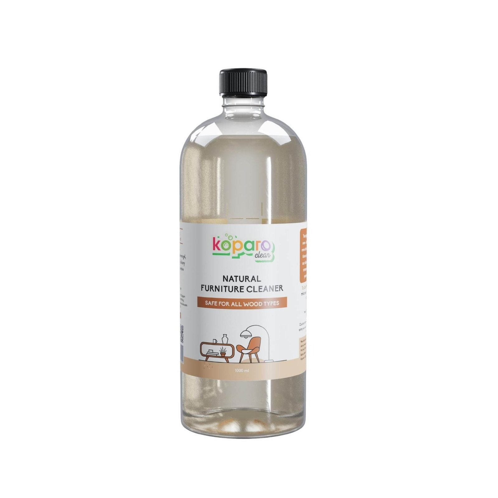 uk61JzdjBUXhL-1-1.jpg Koparo Natural Wood Cleaner & Conditioner Refill | 1000ml | 3-in-1 Clean, Condition & Protect Wooden Items | Plant Based | Non-Toxic & Eco-Friendly | Kids,Pet Safe, Skin Friendly - Fast UK Delivery - Image 1