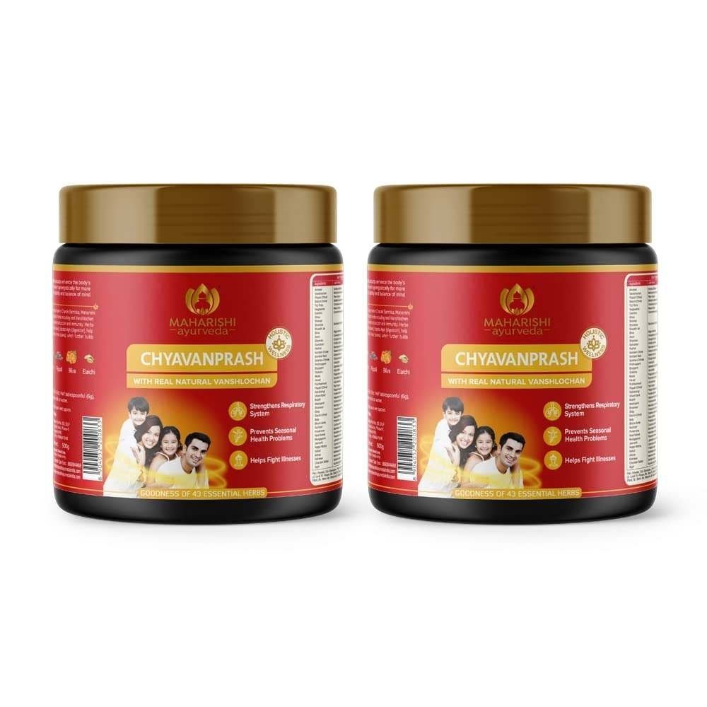 uk61KA2kN83L-1.jpg Maharishi Ayurveda Authentic Chyavanprash | 5X Immunity, Strength & Stamina | Chyawanprash With Pure Vanshlochan (500Gm- Pack of 2) - Fast UK Delivery - Image 1