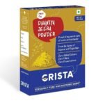 CRISTA Dhaniya Jeera Powder | Coriander & Cumin Mixed Spice Blend | Zero added Colours, Fillers, Additives & Preservatives | Farm Fresh | Aromatic | Green Colour | 100 gms