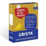 CRISTA Dhaniya Jeera Powder | Coriander & Cumin Mixed Spice Blend | Zero added Colours, Fillers, Additives & Preservatives | Farm Fresh | Aromatic | Green Colour | 100 gms