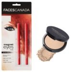 FACESCANADA Magneteyes Kajal- 2 In 1 Black, Black, & Weightless Matte Compact Powder Spf 20, Enriched With Shea Butter And Vitamin E, Non Oily Matte Finish, Ivory 9Gm - Fast UK Delivery