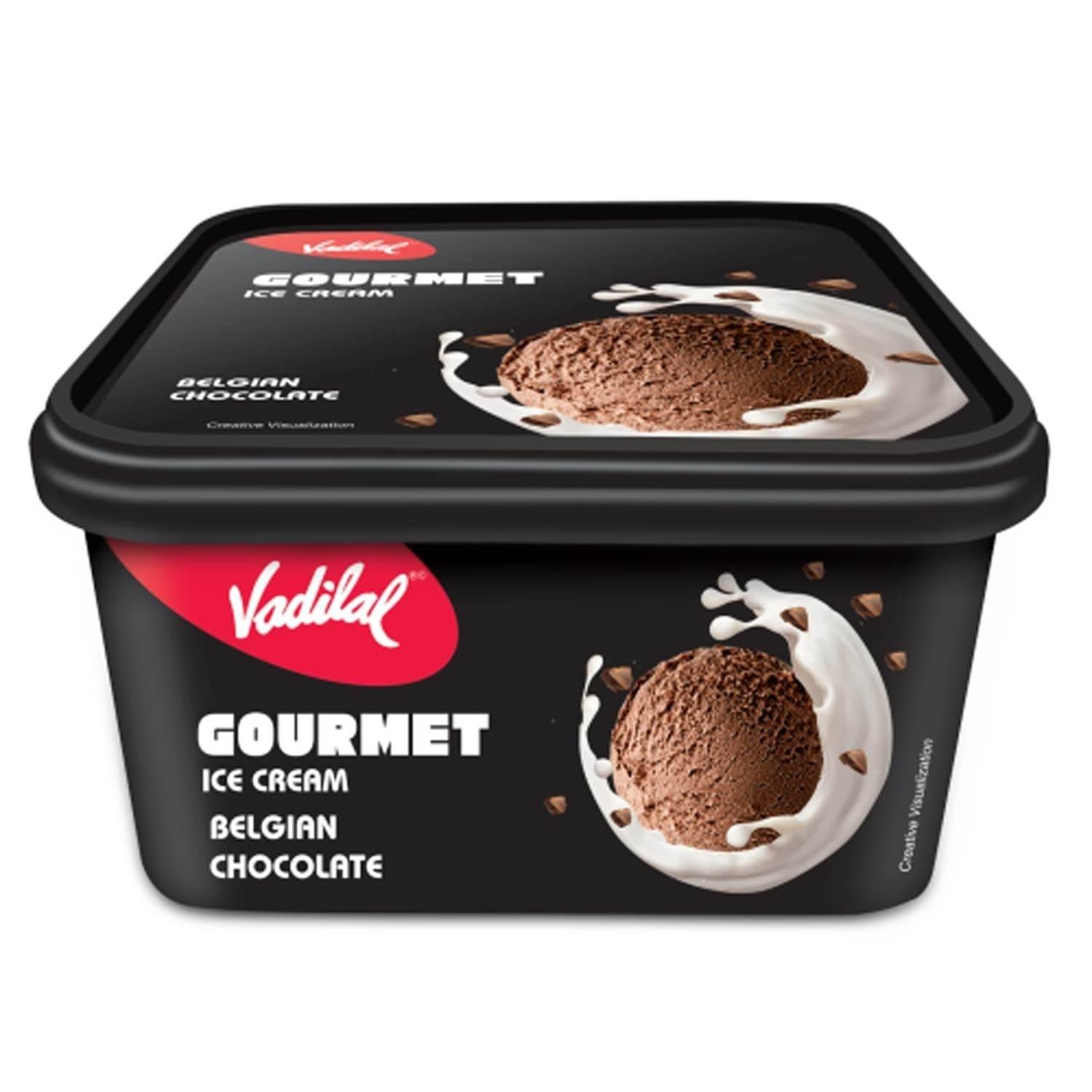 uk61KmUmVwJuL-1-1.jpg Vadilal Belgian Chocolate Ice-cream, 1Ltr Tub - Fast UK Delivery - Image 1