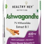 HealthyHey Nutrition Ashwagandha Powder Withania Somnifera | 100% Natural Ashwagandha Capsules - Ashwagandha Rejuvenates Mind & Body-120 Ashwagandha Capsules - Fast UK Delivery