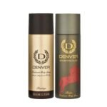 DENVER Prestige Deo, Rider Deo - 200ML Each (Combo Pack of 2) | Long Lasting Deodorant Body Spray For Men - Fast UK Delivery