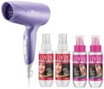 Livon Damage Protect Serum for Women & Men, Protection up to 250 deg & 2X Less Hair Breakage, 100 ml (Pack of 2) with Syska Hair Dryer & Livon Hair Serum For Women| 100 Ml (Pack Of 2) - Fast UK Delivery