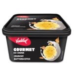 Vadilal Gourmet Crunchy Butterscotch Ice Cream, 1000ml Tub - Fast UK Delivery