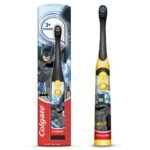 Colgate Batman Toothbrush For Kids, Battery Powered Electric Toothbrush, Age 3+, Kids Toothbrush With Extra Soft Bristles And Slim Handle, Includes Replaceable Batteries, Pack of 1 - Fast UK Delivery