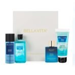 Bella Vita Luxury Skai Aquatic Gift Set with Aloe Vera Body Wash 250 ml for Deep Cleansing, EDC Perfume 100 ml, Deo Body Parfum 150 ml & Perfume Body Lotion 200 ml - Fast UK Delivery