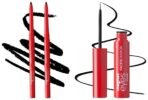 FACESCANADA Magneteyes Metallic Kajal Pencil - Black,0.35G (Pack Of 2) and FACES CANADA Magneteyes Eyeliner - Black, 3.5ml - Fast UK Delivery